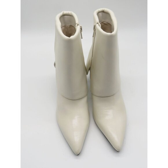 Nine West Women's Ivory Pointed Toe Ankle Boots Side Zippers 6.5 NEW - Picture 2 of 8